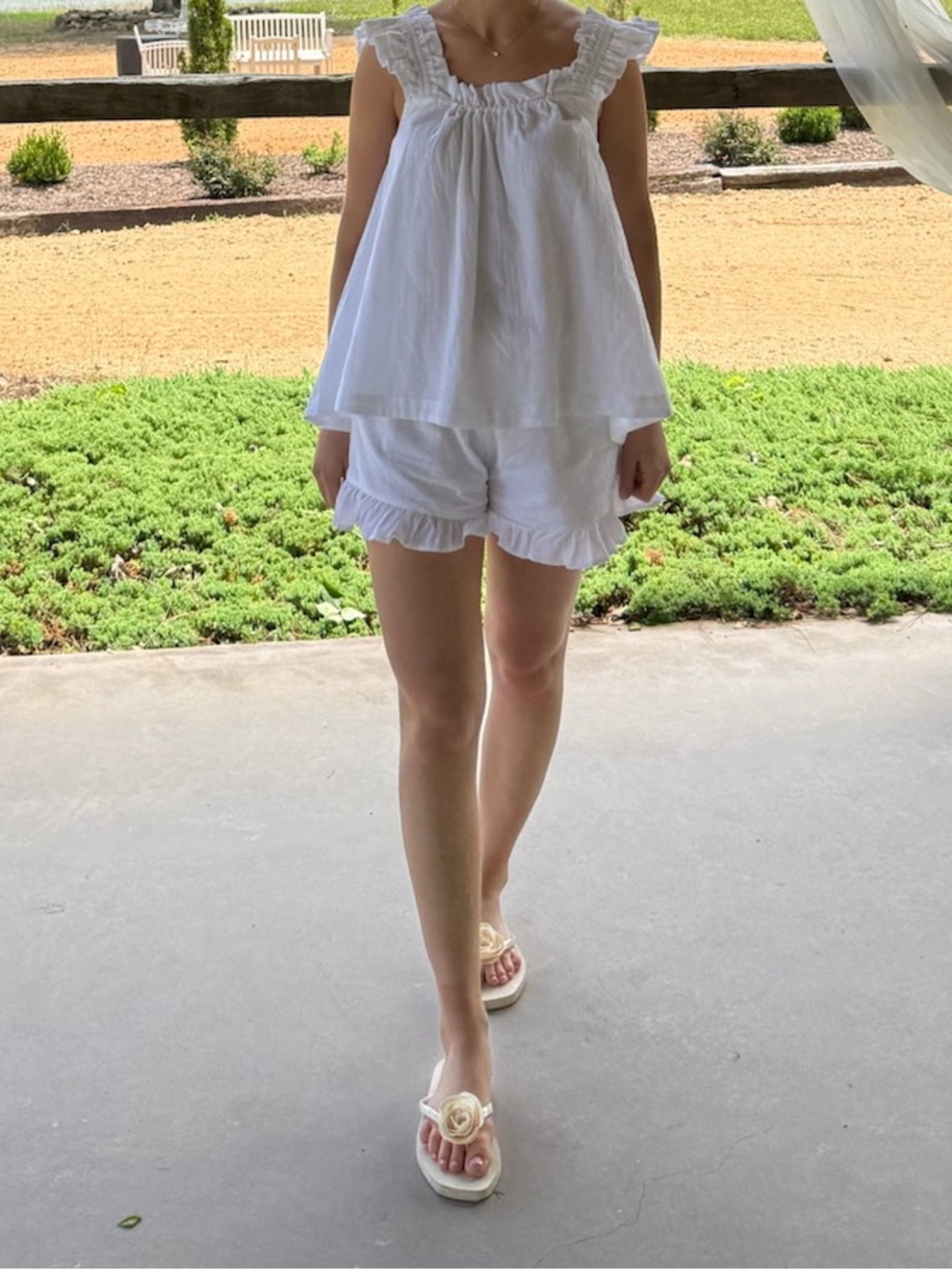 White Pajama Set